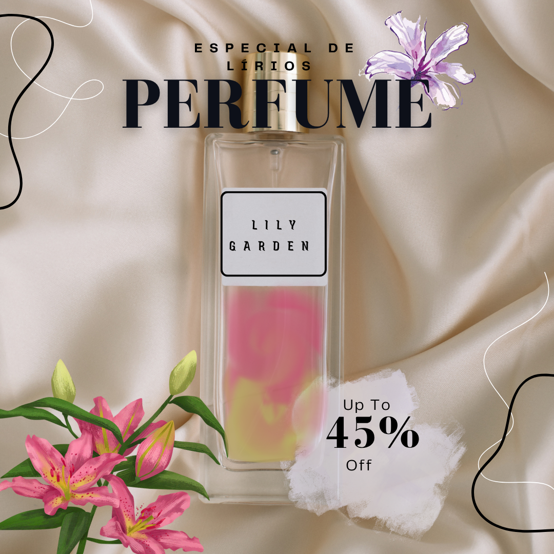 imagem de um Frasco de perfume com o nome Lilly Garden com lirio